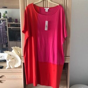 Joan Vass plus size color block dress